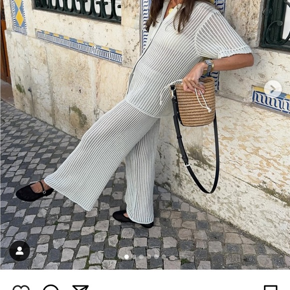 Parfois | Other | Parfois Light Green Woven Set For Summer Wear | Poshmark